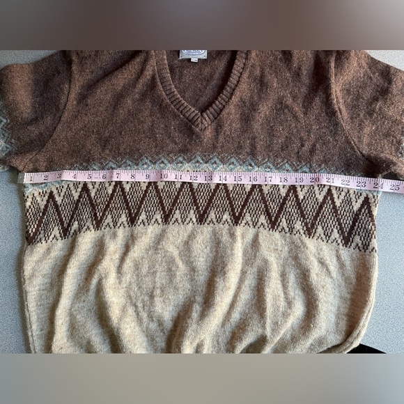 Vintage Henley For Tip Top Wool V -Neck Sweater Size L - Picture 7 of 11